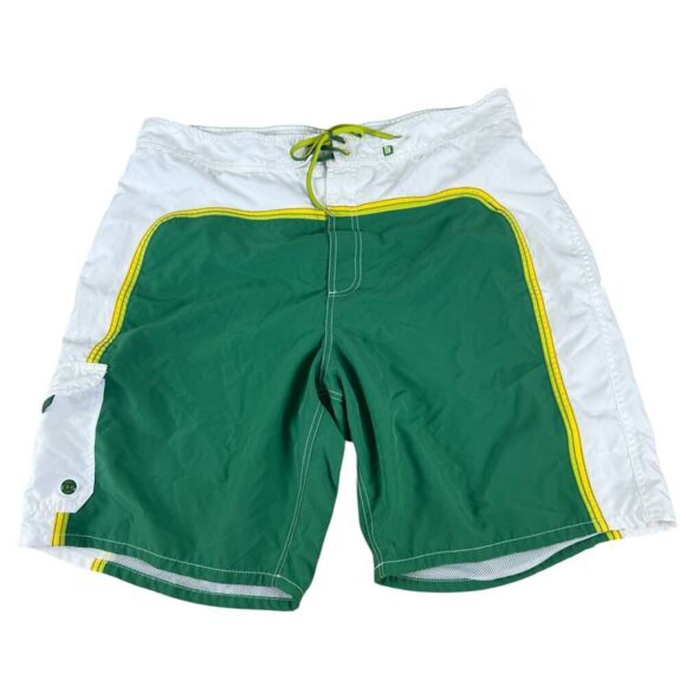 Vintage Y2K Gap Men Board Shorts Swim‎ Trunks Size 40 Preppy Beach Tropical